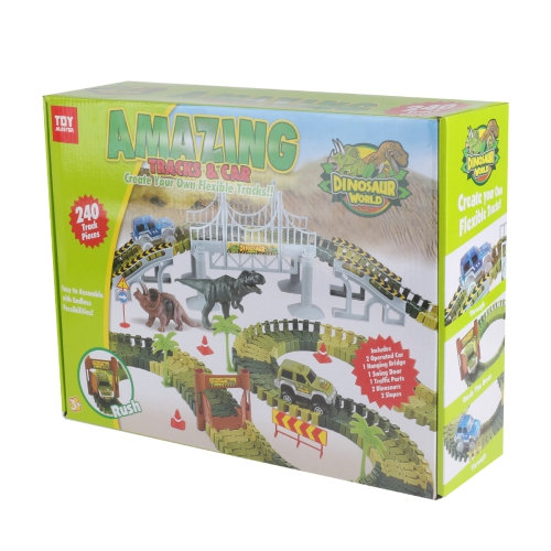 Dinosaur World 240 Pieces Amazing Tracks & Car Set