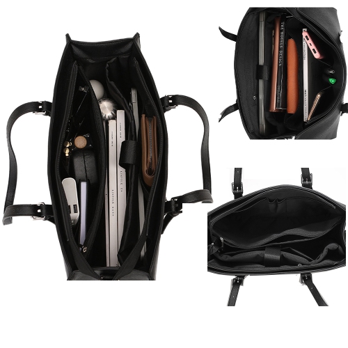 navor Women Shoulder Handbag Purse Tote for Laptop Waterproof PU Leather Lightweight for 15.6 inches Laptop Computer Accessories Business Versatile