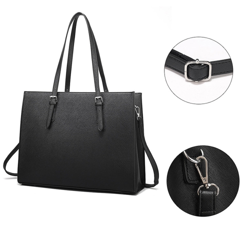 navor Women Shoulder Handbag Purse Tote for Laptop Waterproof PU Leather Lightweight for 15.6 inches Laptop Computer Accessories Business Versatile