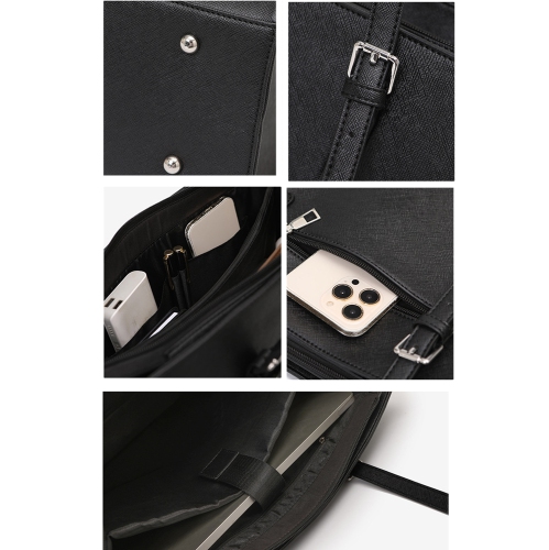 navor Women Shoulder Handbag Purse Tote for Laptop Waterproof PU Leather Lightweight for 15.6 inches Laptop Computer Accessories Business Versatile