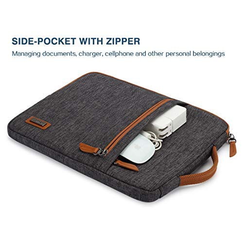 LONMEN 17.3 Inch Laptop Sleeve Case Water Resistant Notebook Bag with Handle for 17.3" computer/Lenovo ideapad 320/Dell Insp