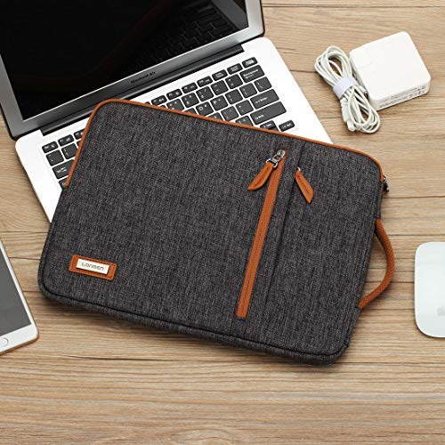 LONMEN 17.3 Inch Laptop Sleeve Case Water Resistant Notebook Bag with Handle for 17.3" computer/Lenovo ideapad 320/Dell Insp