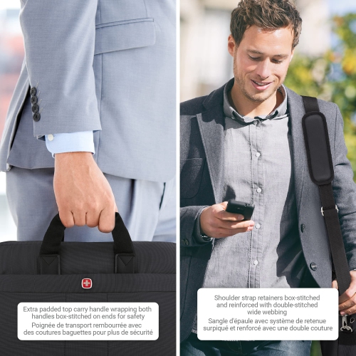 SWISSGEAR Lightweight 15.6" Laptop, Tablet and Legal-Size File Laptop Bag/Briefcase