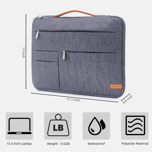 17 17.3 Inch Laptop Sleeve Case Compatible with Ultrabooks Carrying Case Cover Acer Asus HP Toshiba, Super Waterproof 360° Protective Bag with
