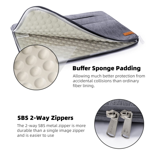 17 17.3 Inch Laptop Sleeve Case Compatible with Ultrabooks Carrying Case Cover Acer Asus HP Toshiba, Super Waterproof 360° Protective Bag with