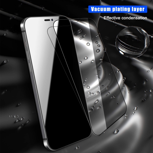 2 protecteurs d’écran de confidentialité anti-espion UniqueMe compatibles avec iPhone 12 Pro Max de 6.7 po, cadre d’installation facile Ant