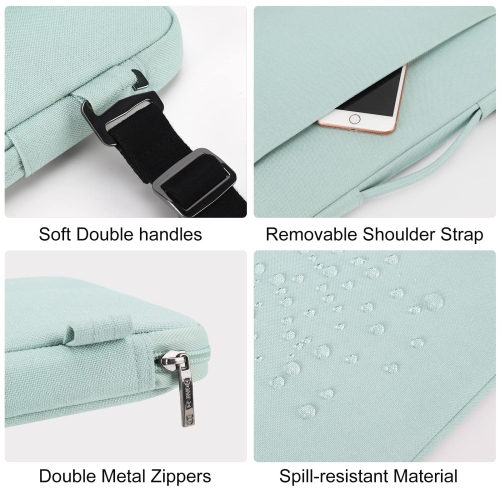 DOMISO 15.6 Inch Laptop Bag Cover Waterproof Shockproof Notebook Sleeve Case Shoulder Bag Protective Cover for 15.6" HP 15/T