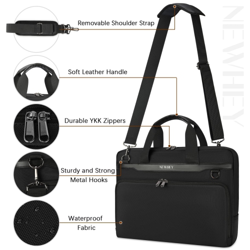 Laptop Bag 15.6 inch Briefcase Waterproof Laptop Carrying Case for