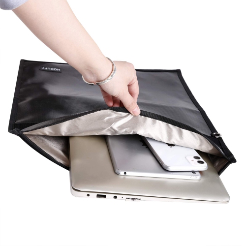 Faraday Bag for Laptops, Faraday Cage, Faraday Bags for Phones & Key Fobs, Fireproof & Water Resistant Bag, Anti-Theft Pouch, Anti-Hacking Case