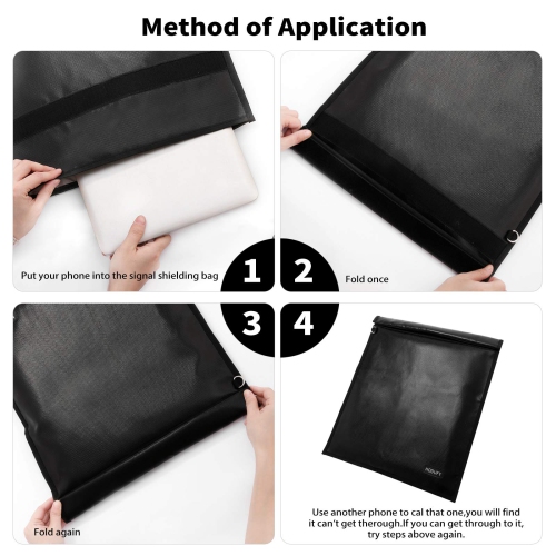 Faraday Bag for Laptops, Faraday Cage, Faraday Bags for Phones & Key Fobs, Fireproof & Water Resistant Bag, Anti-Theft Pouch, Anti-Hacking Case