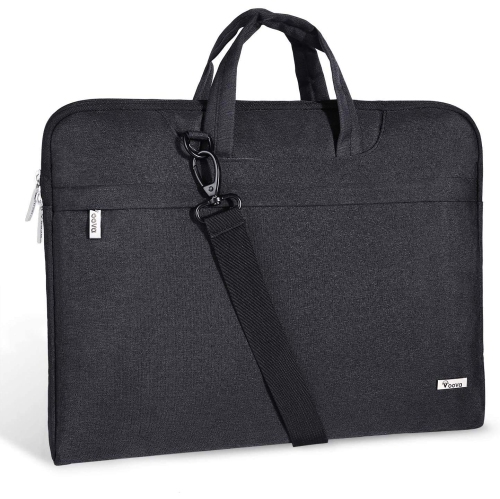 HLD  Laptop Shoulder Bag 15.6 Inch, Waterproof Slim Computer Carrying Case Sleeve for Macbook Pro 15/16 2019-2023, Dell Xps 15, 15-16 Inch HP Asus