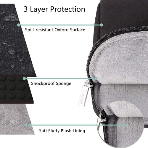 Laptop Shoulder Bag 15.6 Inch, Waterproof Slim Computer Carrying Case Sleeve for MacBook Pro 15/16 2019-2023, Dell XPS 15, 15-16 Inch HP Asus Acer