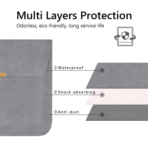 TOWOOZ 13.3 Inch Laptop Sleeve Case Compatible with 2016-2020 MacBook Air/MacBook Pro 13-13.3 inch/iPad Pro 12.9 / Dell XPS