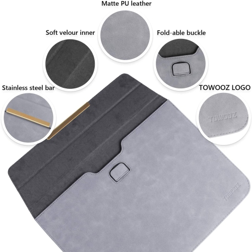 TOWOOZ 13.3 Inch Laptop Sleeve Case Compatible with 2016-2020 MacBook Air/MacBook Pro 13-13.3 inch/iPad Pro 12.9 / Dell XPS