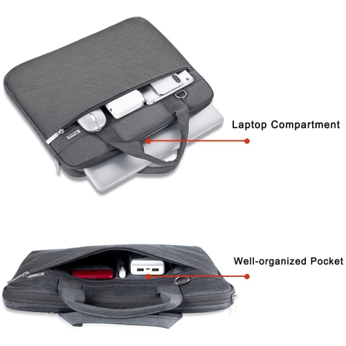 Voova – Étui protecteur 360° pour sac pour portable de 17 17.3 po avec bandoulière, housse mince étanche pour ordinateur MacBook Pro 17,