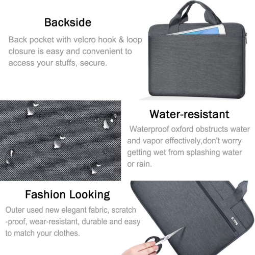 Voova – Étui protecteur 360° pour sac pour portable de 17 17.3 po avec bandoulière, housse mince étanche pour ordinateur MacBook Pro 17,