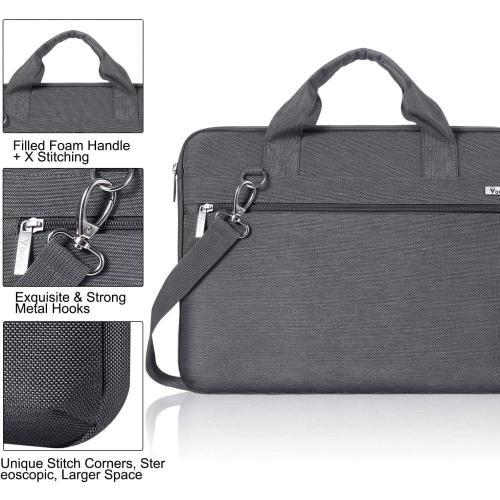 Voova – Étui protecteur 360° pour sac pour portable de 17 17.3 po avec bandoulière, housse mince étanche pour ordinateur MacBook Pro 17,