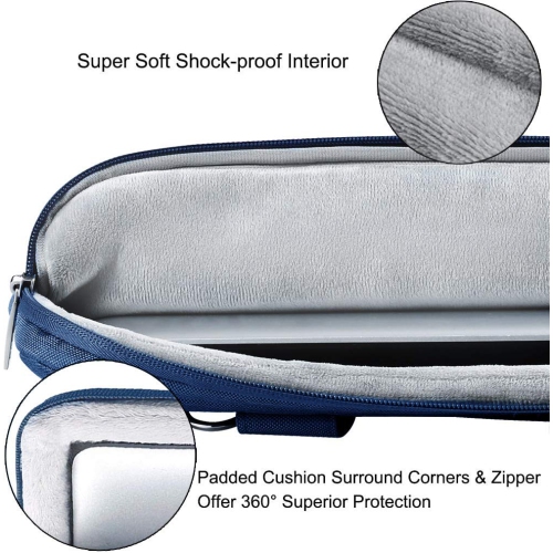 Voova 360° Protective Laptop Bag Case 14-15.6 Inch, Waterproof Slim Computer Sleeve Cover Compatible with MacBook Pro 15/16,