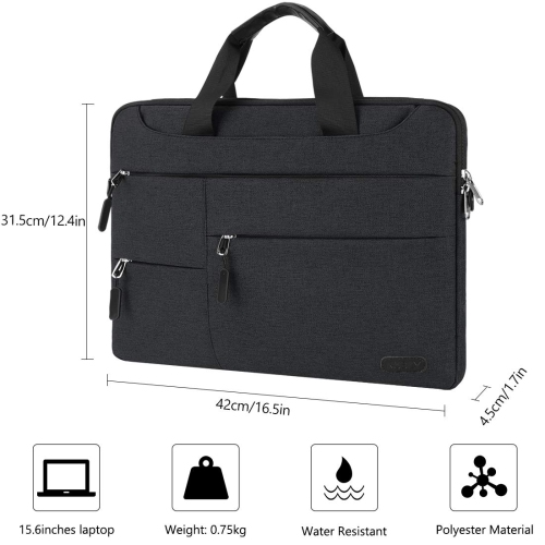 Laptop Bag for Men 15.6 inch Business Briefcase with Organizer Laptop Messenger Shoulder Bag Sleeve Case Handbag Multifuncti