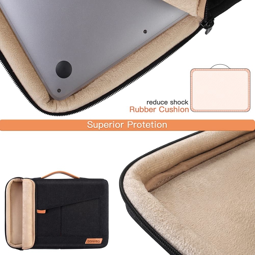 DOMISO 17-17.3 Inch Laptop Sleeve Bag Business Briefcase Messenger Bag Compatible with 17.3" Dell Computer/HP Pavilion 17/Pr