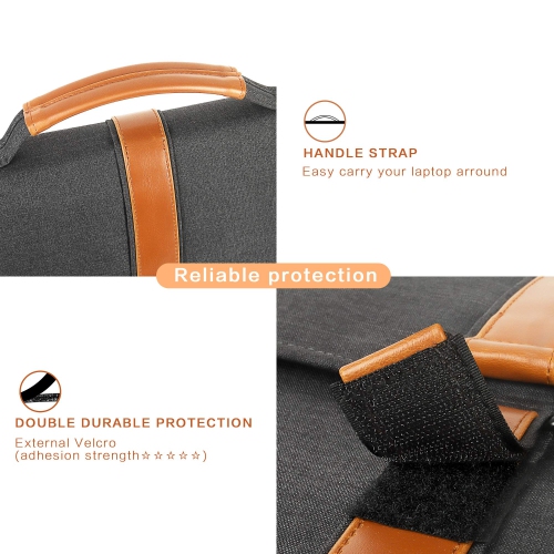 DOMISO 13.5-14 Inch Laptop Sleeve Case Water Resistant Laptop Bag with Handle Business Handbag Compatible with HP Chromebook