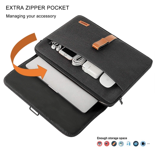 DOMISO 13.5-14 Inch Laptop Sleeve Case Water Resistant Laptop Bag with Handle Business Handbag Compatible with HP Chromebook