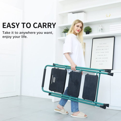 2 Step Ladder, CoolHut Folding Step Stool, Step Stool with Wide Anti-Slip Pedal, Portable Folding Step Ladder with Handgrip, Multi-use Steel Ladder