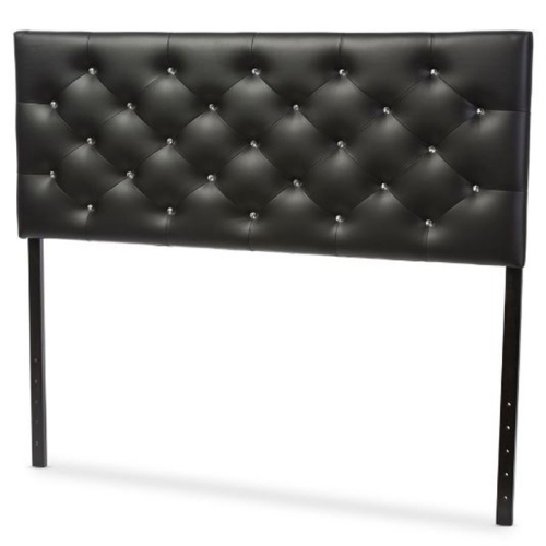 PEMBERLY ROW  Faux Leather Tufted Full Panel Headboard