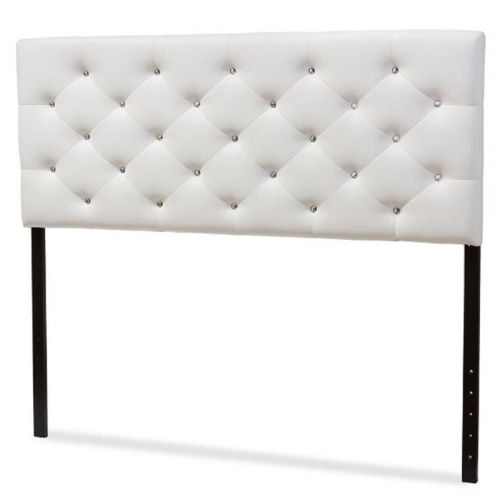 BAXTON STUDIO  Viviana Faux Leather Tufted Full Panel Headboard