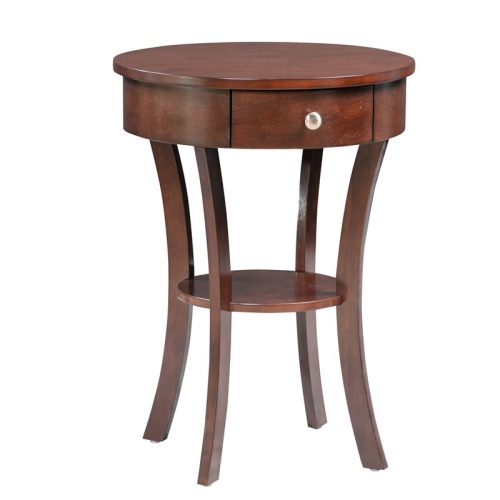 Classic Accents Schaffer One-Drawer End Table with Shelf in Espresso Wood Finish