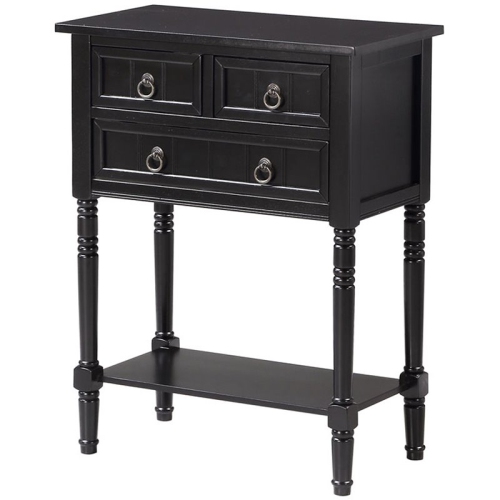 Convenience Concepts Kendra Console Table in Black Wood Finish