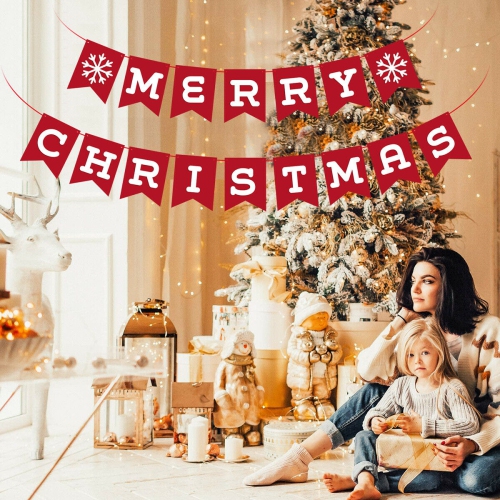 BANDEROLE d’étapage EN jute « LE joyeux Noël » DE CA Garlands pour décorations de fournitures de fête