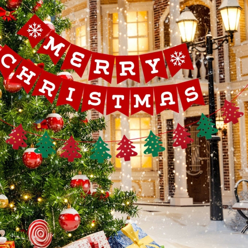 BANDEROLE d’étapage EN jute « LE joyeux Noël » DE CA Garlands pour décorations de fournitures de fête