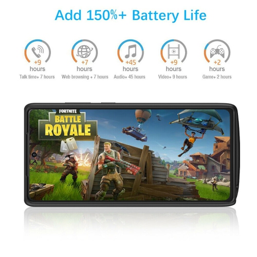 For Galaxy S21/S21 Plus/S21 Ultra Battery Charging Case Cover Power Bank, Black