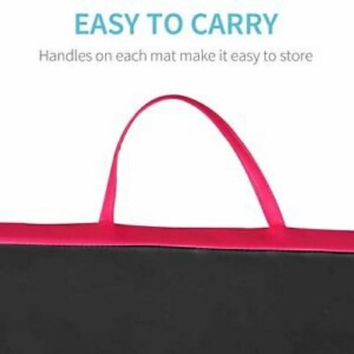 4'×8'×2'' Folding Exercise Mat Floor Gym Mat Fitness Yoga Pad PU Leather