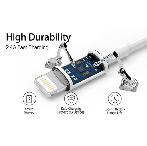 (3-Pack) Apple MFi Certified 3M/10ft iPhone/iPad Lightning to USB Charging Cable - Fast Charging & Syncing - Compatible with iPhone