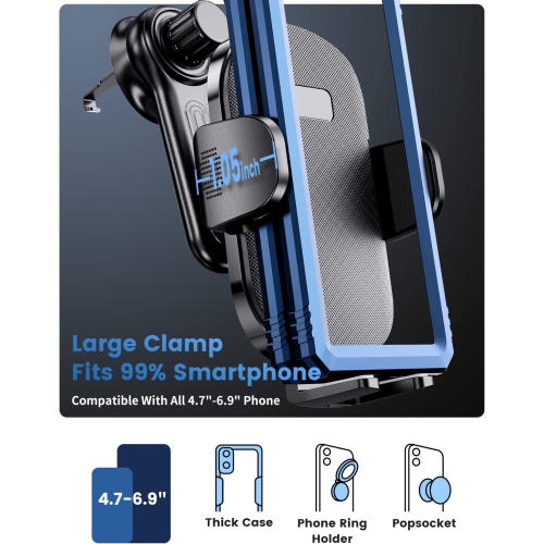 Car Phone Holder Mount, Car Vent Phone Mount with Swing Arm Air Vent Car Mount Cell Phone Holder Car for iPhone 12/ 13 Pro Max Samsung Galaxy 4.7' -