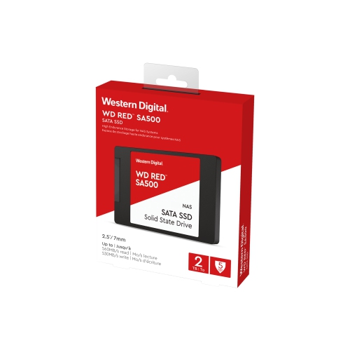 Western Digital WD Red SA500 2.5" 2TB SATA III 3D NAND Internal Solid State Drive WDS200T1R0A
