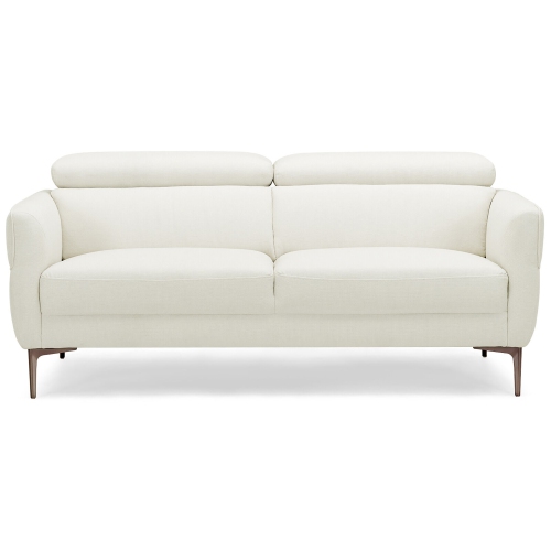 Gymax Modern Loveseat 72.5'' Fabric Sofa Couch w/ Adjustable Headrest & Metal Legs