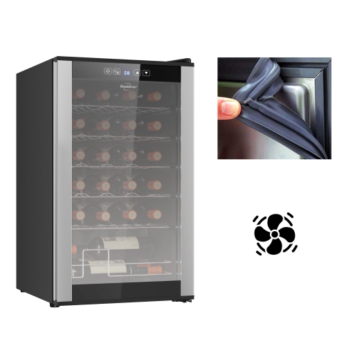 Réfrigérateur à vin autonome à compresseur pour 24 bouteilles 2,4&nbsp;pi³ noir de Koolatron