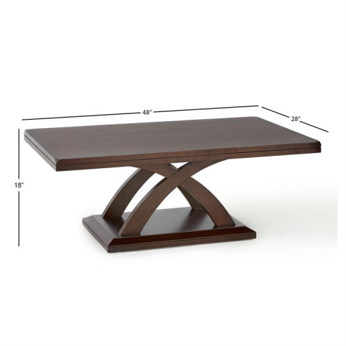 Jocelyn Coffee Table in Espresso Cherry Wood
