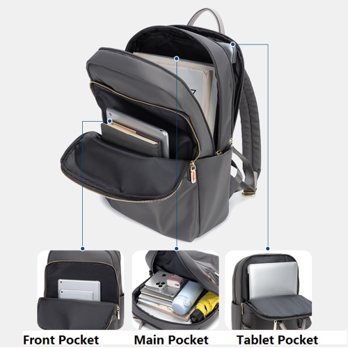 navor Backpack for Girls/Women Waterproof Daypack Casual Laptop Bag Convertible Business/Travel Backpack/Handbag -Gray Goose