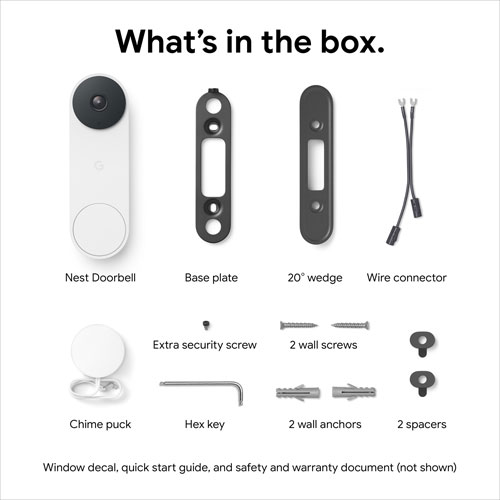 Google Nest (Wired) Wi-Fi Video Doorbell (2nd Gen) - Ash
