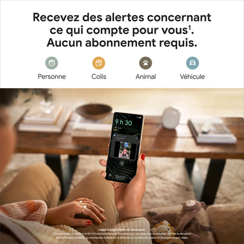 Sonnette vidéo Wi-Fi Google Nest (2e génération) - Neige