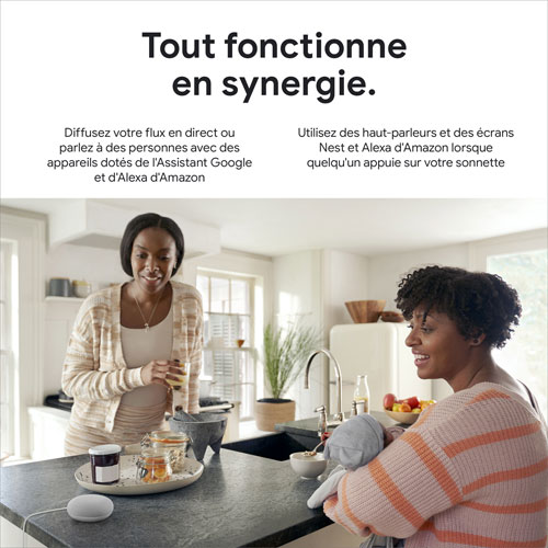 Sonnette vidéo Wi-Fi Google Nest (2e génération) - Neige