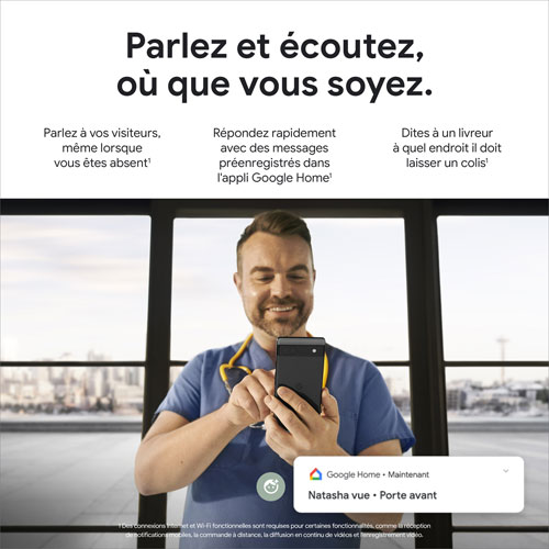 Sonnette vidéo Wi-Fi Google Nest (2e génération) - Neige