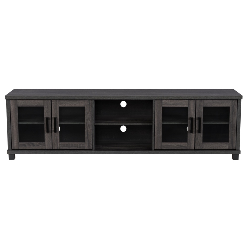 CorLiving Fremont Modern Dark Grey TV Stand with Storage Cabinets, TV Table Stand - TVs up to 95"