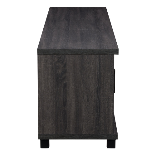 CorLiving Fremont Modern Dark Grey TV Stand with Storage Cabinets, TV Table Stand - TVs up to 95"