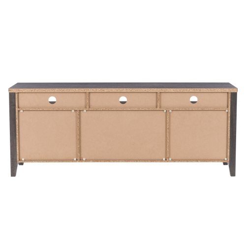 CorLiving Hollywood Dark Grey TV Stand with Drawers, Cabinets and Open Storage, for TVs up to 85''