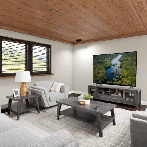 CorLiving THW-720-B Hollywood Dark Grey TV Cabinet, for TVs up to 85"